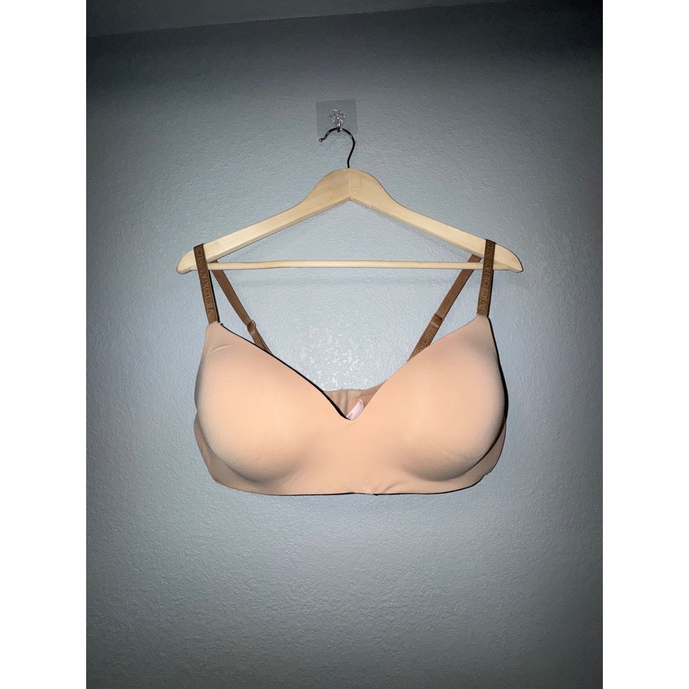 Victoria's Secret T-Shirt Wireless‎ Lightly Lined Bra Beige 38D